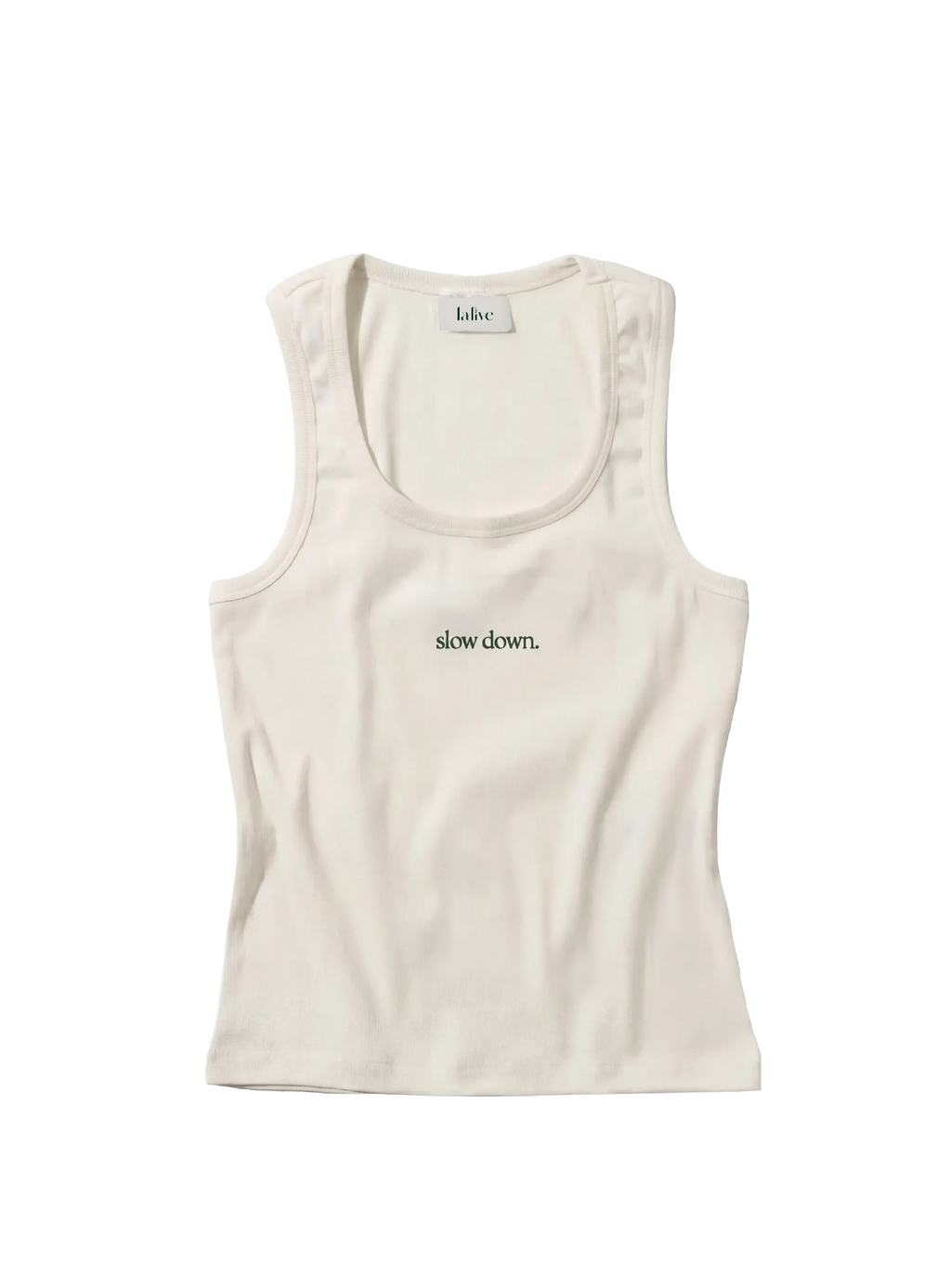 Lalive Slow Down Tank Top - White