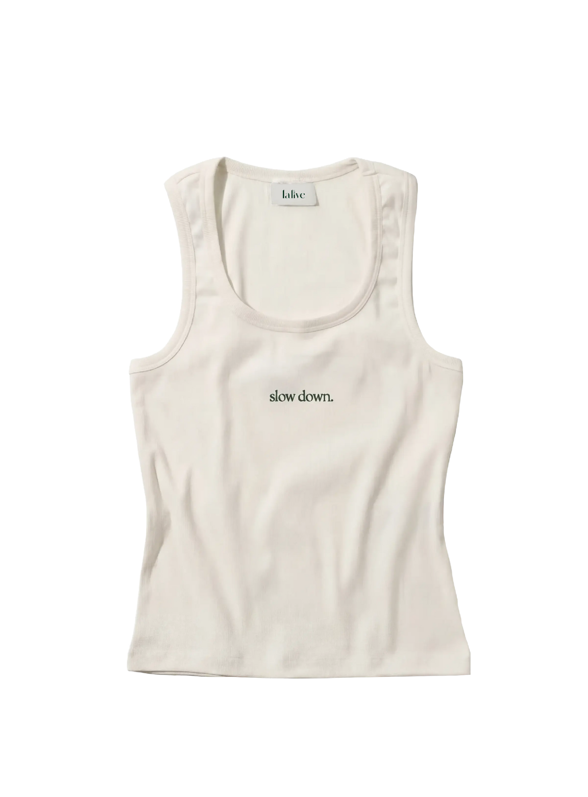 Lalive Slow Down Tank Top - White