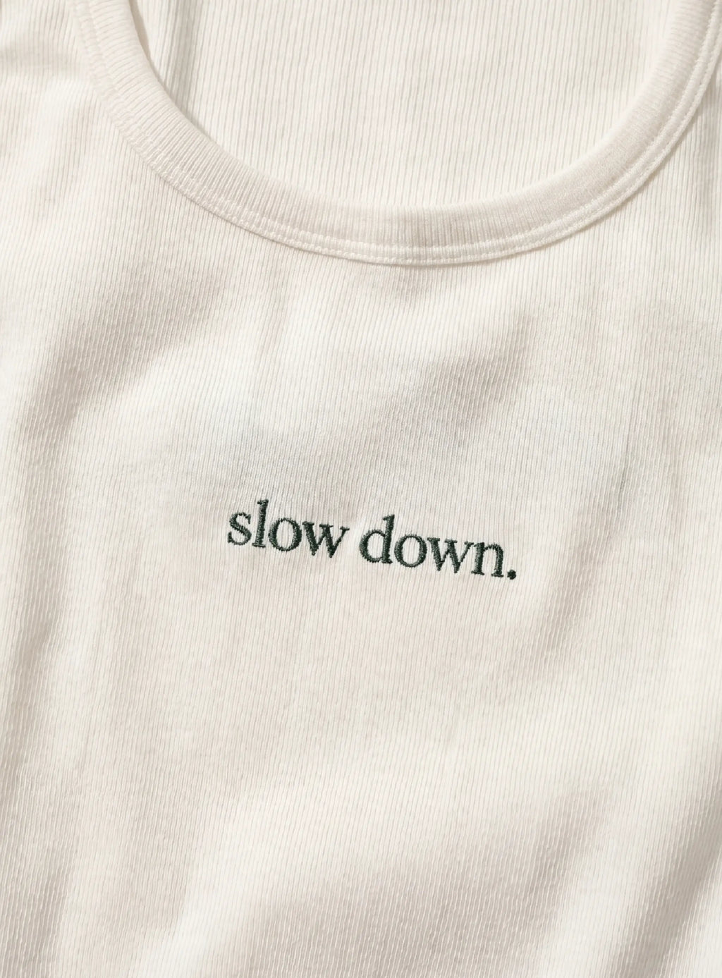 Lalive Slow Down Tank Top - White
