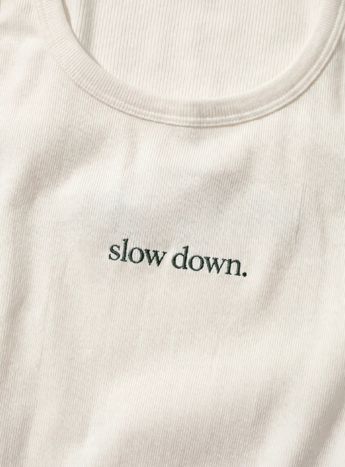 Lalive Slow Down Tank Top - White