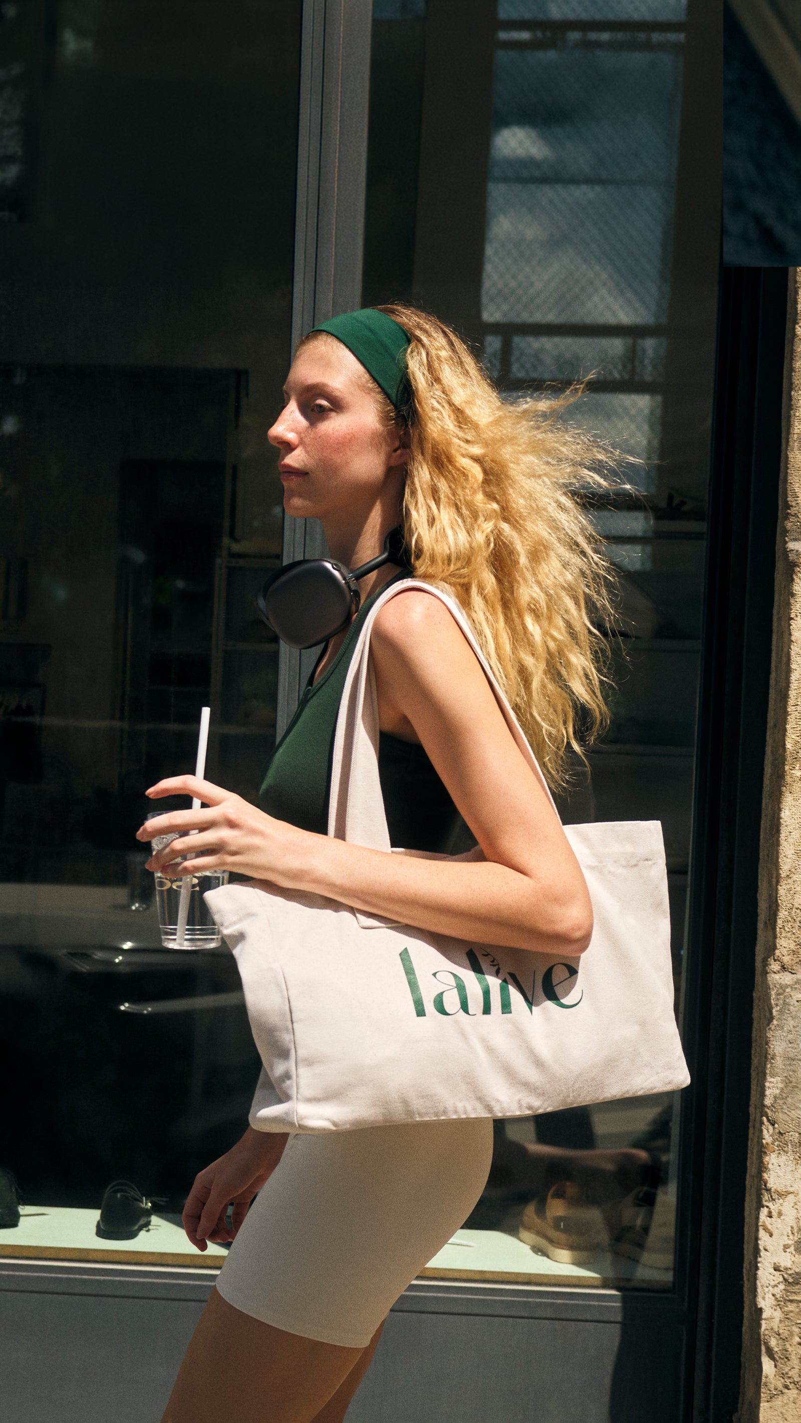 Lalive krem tote bag – %100 pamuklu bez çanta
