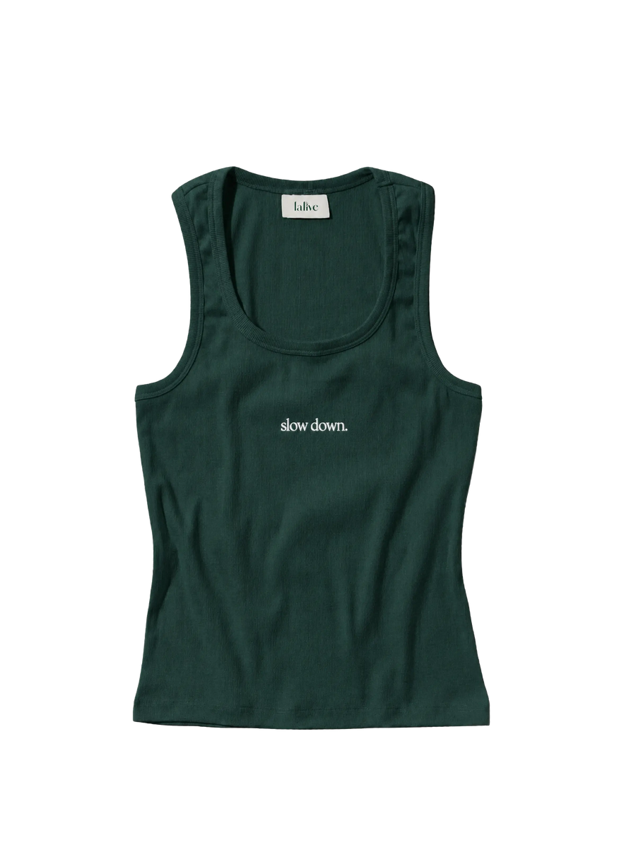 Lalive Slow Down Tank Top - Green